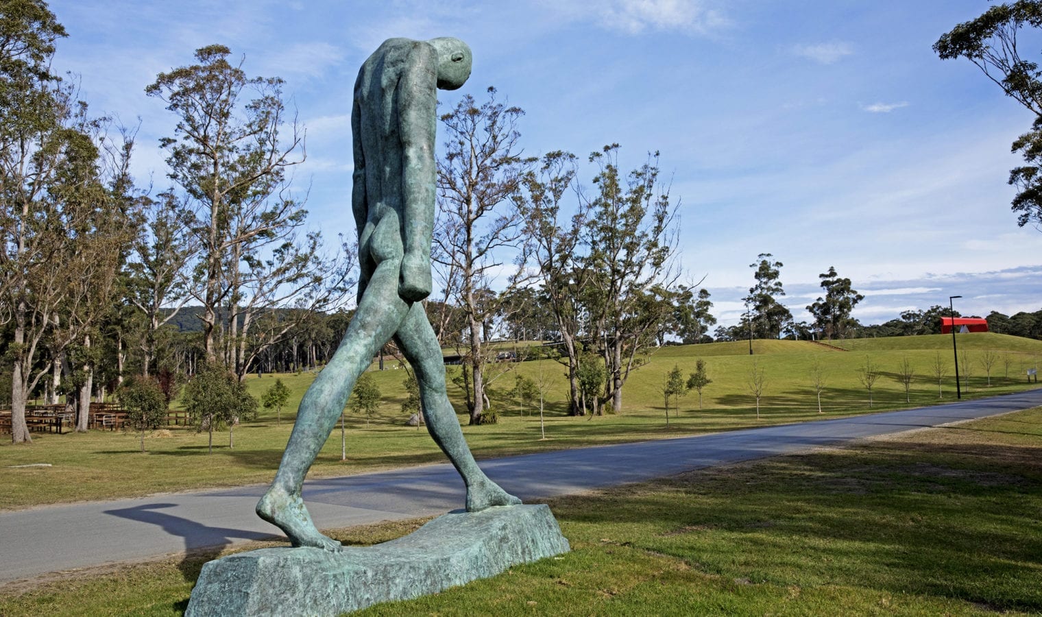 Walking man sculpture